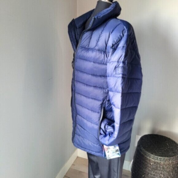 Reebok Blue Eco Down Bomber Puffer Jacket NWT Sz M - Picture 5 of 10